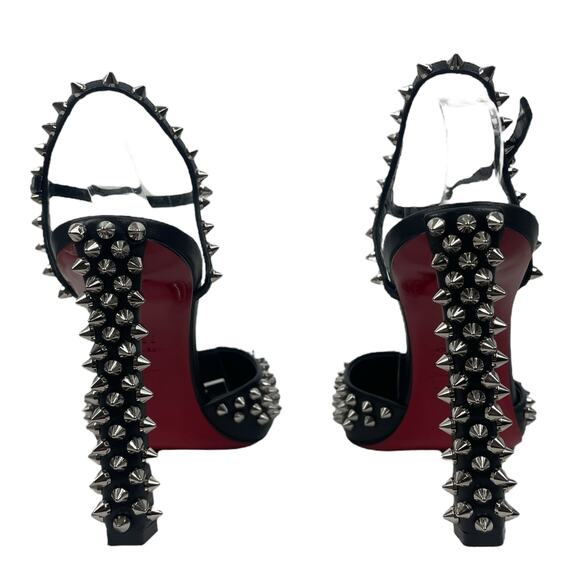 Christian Louboutin Condora Riviera Spike Ankle Strap Pump Black Size 36.5 - Picture 8 of 11